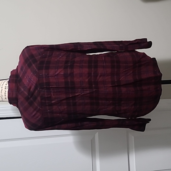 Rails Soft Metallic Plaid Hunter Button Down Shirt Top XS - Picture 10 of 10